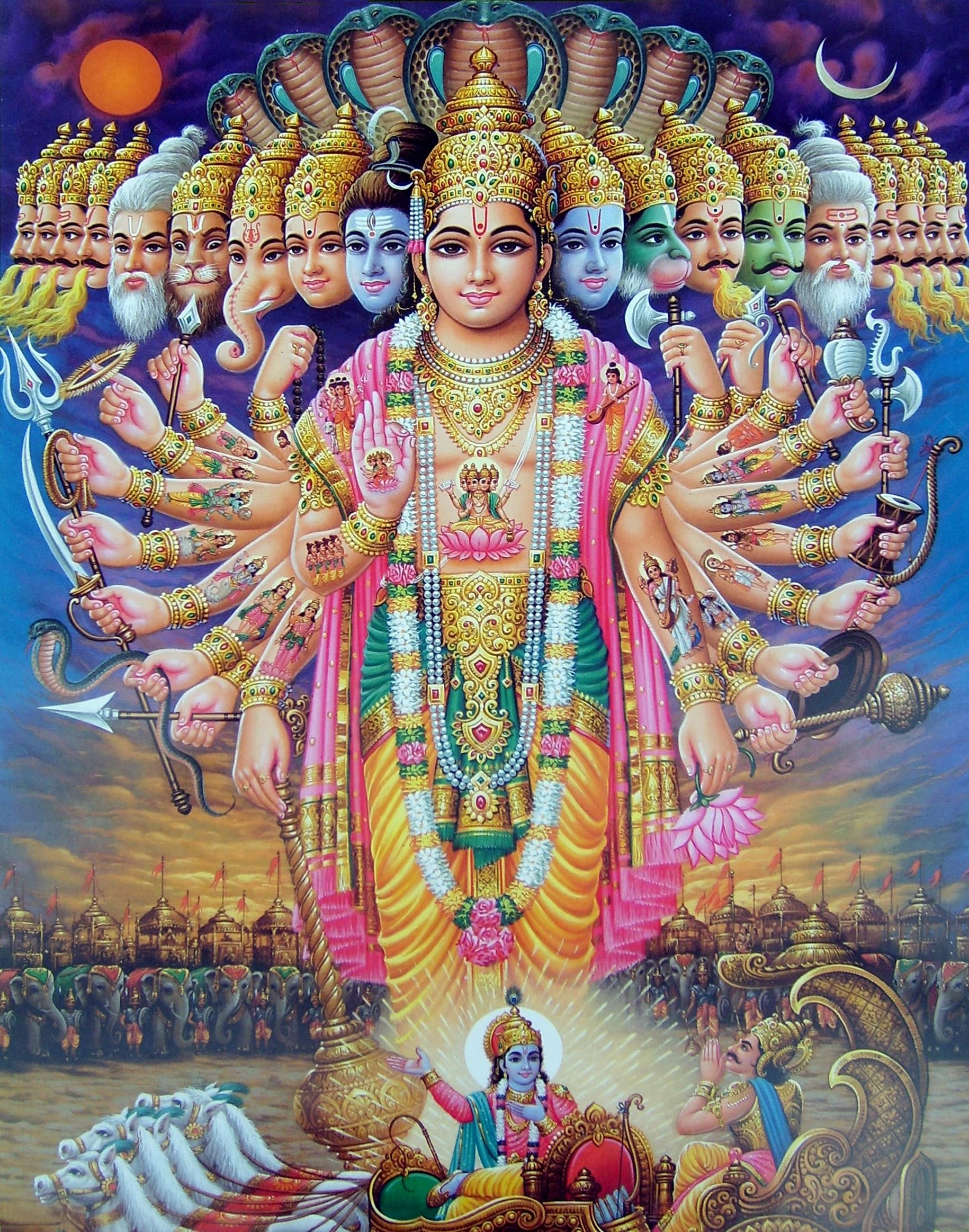 hindu god with many arms